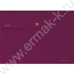 Папка-конверт на кнопке А4 "Esthetics" 350мкм. фактура "soft-touch" /непрозрачная бургунди NEW | Фото 2