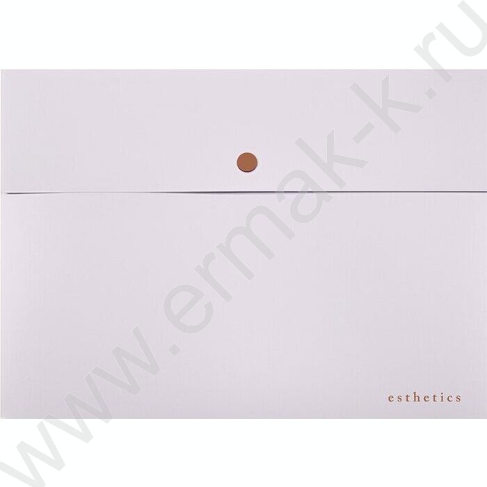 Папка-конверт на кнопке А4 "Esthetics" 350мкм. фактура "soft-touch" /непрозр. лавандово-пепельна | Фото 1