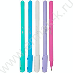 Ручка шар Pastel синяя 0,7мм,  игольчатый пишущий узел /корпус ассорти NEW | Фото 1