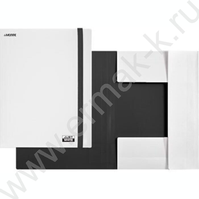 Папка на резинках "JUST WHITE" фактура "soft-touch", вертикальная резинка А4 0,6мм, непрозрачна | Фото 2