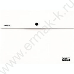 Папка-конверт на кнопке А4 "JUST WHITE" 350мкм. фактура "soft-touch" /непрозрачная белая NEW | Фото 1