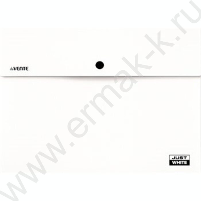 Папка-конверт на кнопке А4 "JUST WHITE" 350мкм. фактура "soft-touch" /непрозрачная белая | Фото 1
