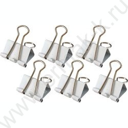 Зажим 51мм белый /Набор 6штук NEW | Фото 1