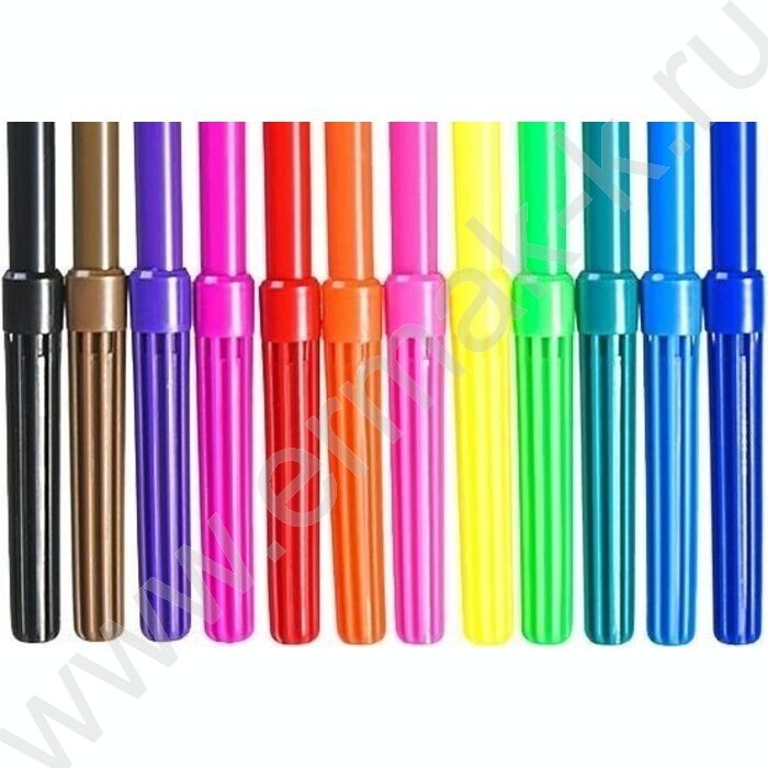 Фломастеры  12цв Котик вентилируемый колпачок,корпус круглый, ПВХ- упаковка с европодвесом | Фото 2