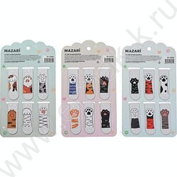 Закладки магнитные "Лапки" /набор 6шт / ассорти | Фото 1