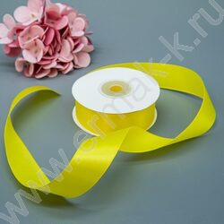 Лента атлас 2,5см*22,85м 25ярд желтая | Фото 2