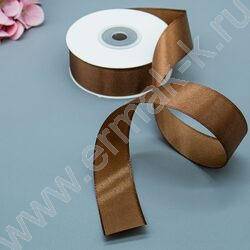 Лента атлас 2,5см*22,85м 25ярд шоколад | Фото 2