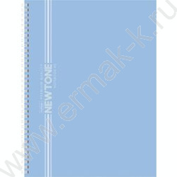 Тетрадь  80л А4 клетка/спираль/многоуров.перфорация "NEWtone PASTEL Голубая дымка" NEW | Фото 1