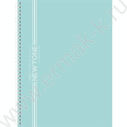 Тетрадь  80л А4 клетка/спираль/многоуров.перфорация "NEWtone PASTEL Зеленый нефрит" NEW | Фото 1