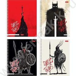 Тетрадь  48л клетка/спираль "Dark tales" 4вида NEW | Фото 1