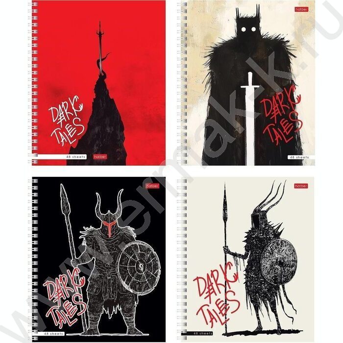 Тетрадь  48л клетка/спираль "Dark tales" 4вида | Фото 1