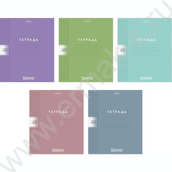 Тетрадь  48л клетка/пластик обл. "Color Set" ассорти | Фото 1
