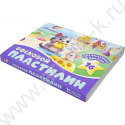 Пластилин восковой  16цв 240г Фантазия+стек /пастель NEW | Фото 2