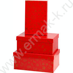 Коробка подарочная 3в1 квадрат Новогодняя пора 19,5х19,5х11-15,5х15,5х9 NEW | Фото 1