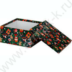 Коробка подарочная 3в1 квадрат Новогодняя сказка 19,5х19,5х11-15,5х15,5х9 NEW | Фото 2
