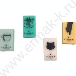 Ластик прямоугольный "VOLUME ERASER NAUGHTY CAT", ПВХ 35*21*10мм /ассорти NEW | Фото 1