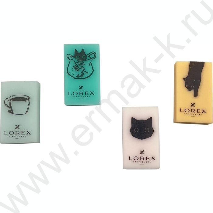 Ластик прямоугольный "VOLUME ERASER NAUGHTY CAT", ПВХ 35*21*10мм /ассорти | Фото 1