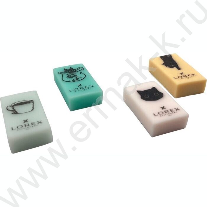 Ластик прямоугольный "VOLUME ERASER NAUGHTY CAT", ПВХ 35*21*10мм /ассорти | Фото 2