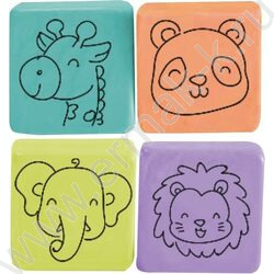 Ластик прямоугольный "Джунгли", термопласт. резина 28*18*9мм /ассорти NEW | Фото 1