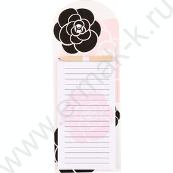 Блок д/записей с карандашом на магнитном креплении 27*10см 40л "Rose" /проклеенный,линия NEW | Фото 1