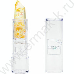 Помада-бальзам для губ Конфетти,прозрачная с оранж.блестками с ароматом персика NEW | Фото 2