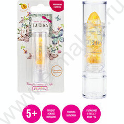 Помада-бальзам для губ Конфетти,прозрачная с оранж.блестками с ароматом персика NEW | Фото 5