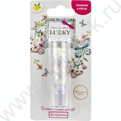 Помада-бальзам для губ Конфетти,прозрачная с перламутр.блестками с ароматом ванили NEW | Фото 3