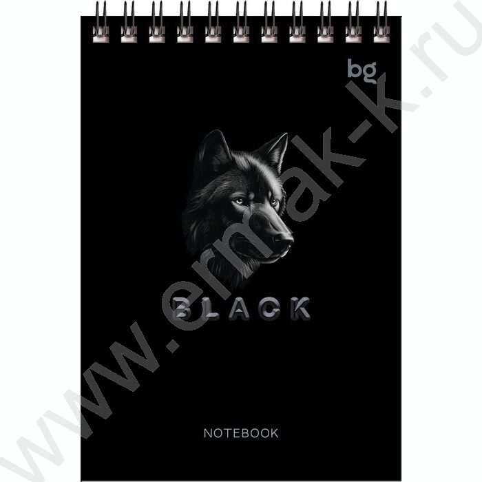 Блокнот  60л А6 спираль "Just black" ассорти | Фото 2