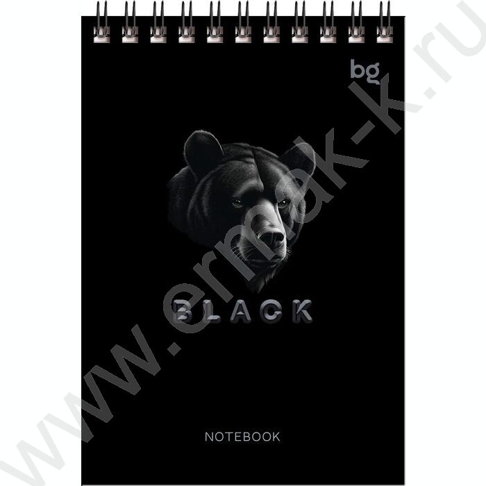 Блокнот  60л А6 спираль "Just black" ассорти | Фото 5