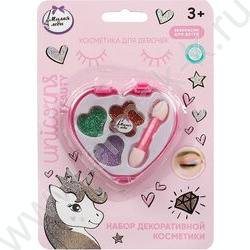 Набор детской косметики для девочек.тени для век с блестками,аппликатор NEW | Фото 4