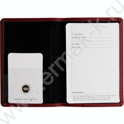 Обложка д/паспорта Бордовый /экокожа NEW | Фото 3