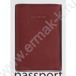 Обложка д/паспорта Бордовый /экокожа NEW | Фото 4
