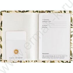 Обложка д/паспорта FLORA.Олива /экокожа NEW | Фото 3