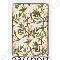 Обложка д/паспорта FLORA.Олива /экокожа NEW | Фото 4