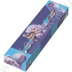 Ручка шар метал синяя "Девушка с пионами" 0,7мм NEW | Фото 2