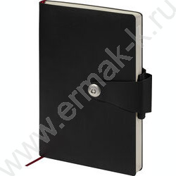 Ежедневник н/дат А5 136л Primavera черный/иск.кожа,фиксирующий хлястик:магнитный NEW | Фото 1