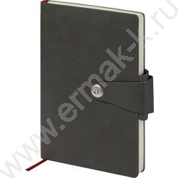 Ежедневник н/дат А5 136л Primavera серый/иск.кожа,фиксирующий хлястик:магнитный NEW | Фото 1