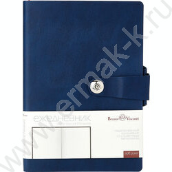 Ежедневник н/дат А5 136л Primavera синий/иск.кожа,фиксирующий хлястик:магнитный NEW | Фото 2