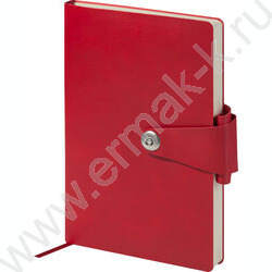 Ежедневник н/дат А5 136л Primavera красный/иск.кожа,фиксирующий хлястик:магнитный NEW | Фото 1