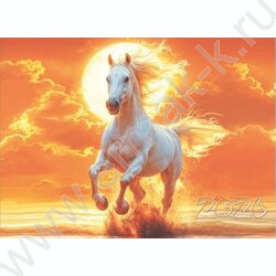 Календарь квартальный на 3-х гребнях/3месяца/ 2026г "Символ года-Год лошади. Белая Лошадь" NEW | Фото 2