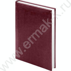 Ежедневник 2026г А5 320стр "Sigma" бордовый /белый блок, перфорация угла, ляссе NEW | Фото 1