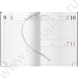 Ежедневник 2026г А5 320стр "Sigma" коричневый /белый блок, перфорация угла, ляссе NEW | Фото 2