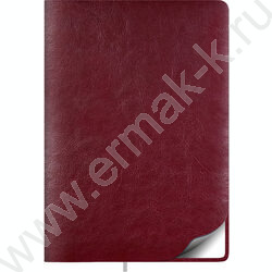 Ежедневник 2026г А5 320стр "Sigma FLEX" бордо /белый блок, перфорация угла, ляссе NEW | Фото 1