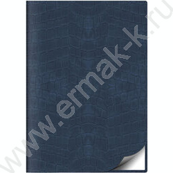 Ежедневник 2026г А5 320стр "Croco FLEX" синий /иск. кожа, перфорация угла, ляссе NEW | Фото 1