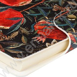 Ежедневник н/дат А6 136л Flora.Гранат /иск.кожа/фиксирующий хлястик:на кнопке | Фото 3