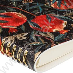 Ежедневник н/дат А6 136л Flora.Гранат /иск.кожа/фиксирующий хлястик:на кнопке | Фото 4