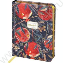 Ежедневник н/дат А6 120л Flora.Гранат /иск.кожа,ляссе | Фото 1