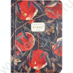 Ежедневник н/дат А6 120л Flora.Гранат /иск.кожа,ляссе | Фото 2