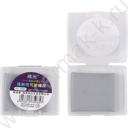 Ластик Клячка Gaoguang квадратный,34*34*9мм,каучук,пластиковый футляр,ассорти NEW | Фото 1