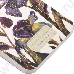 Блокнот 100л А7 "Flora.Ирисы" /тв.обл./спираль/блок-линейка NEW | Фото 5